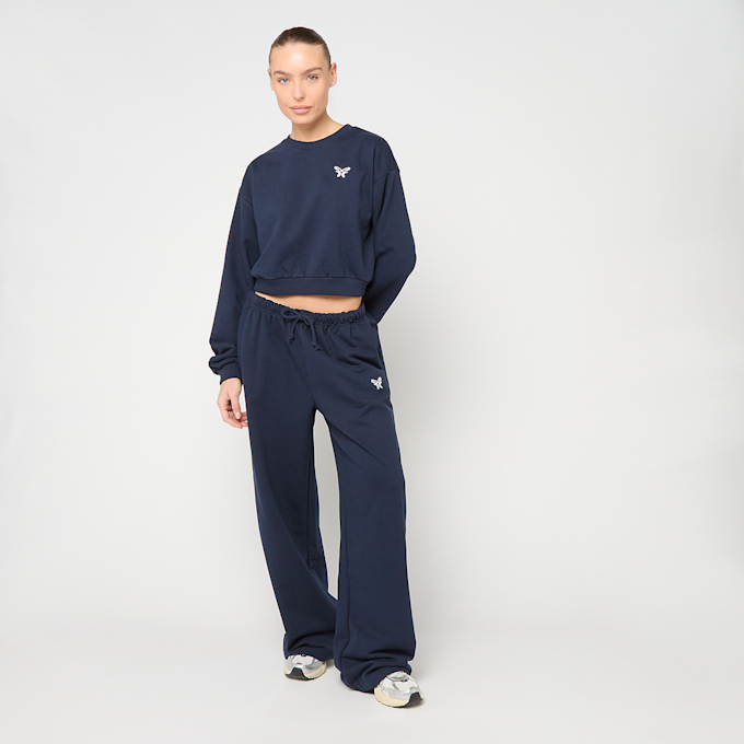 Felicious Cropped Terry Crewneck niebieski 93142 4