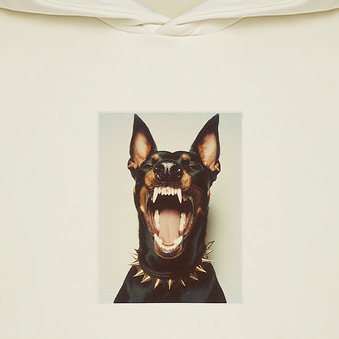 Mister Tee Fearless Dawg Fluffy Hoody bege 93444 3