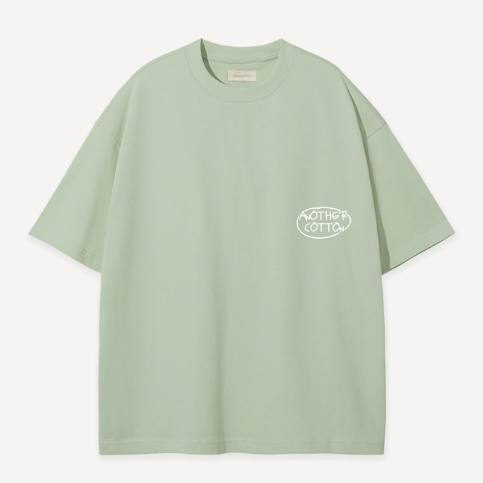 Another Cotton Lab Matcha Oversized T-shirt zelena 93980 2
