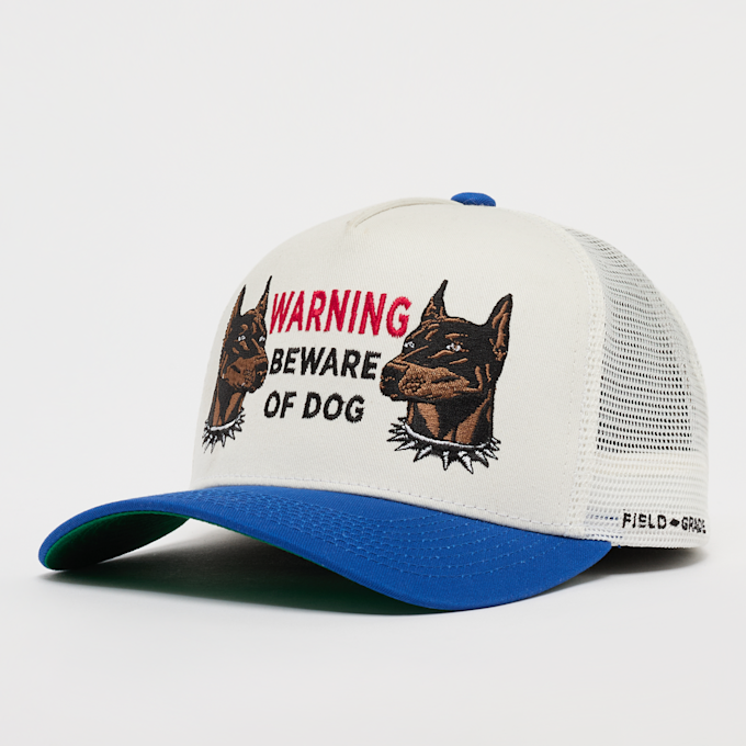 Field Grade BEWARE OF DOG TWILL MESH TRUCKER off white/game royal wielokolorowy 94060 1