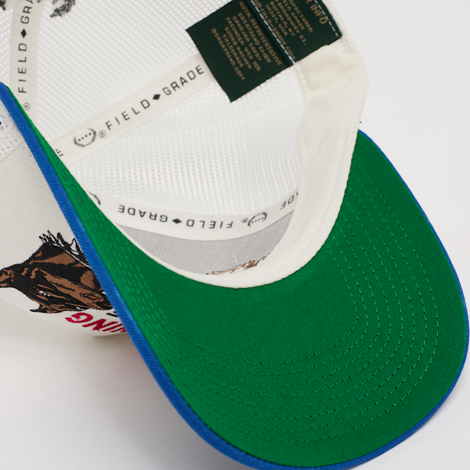 Field Grade BEWARE OF DOG TWILL MESH TRUCKER off white/game royal wielokolorowy 94060 3