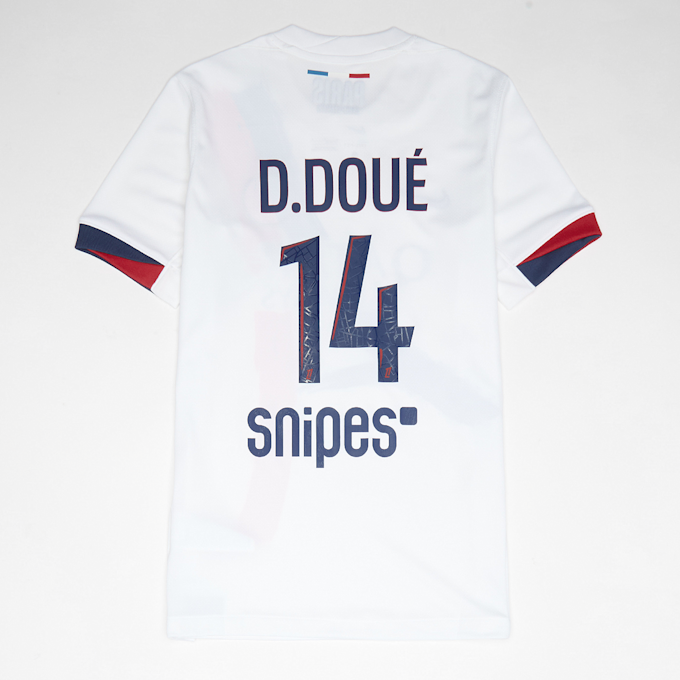 Nike Doué / No. 14 / Paris Saint-Germain Nike Kids Away Stadium 2024/25 weiß 96162 1