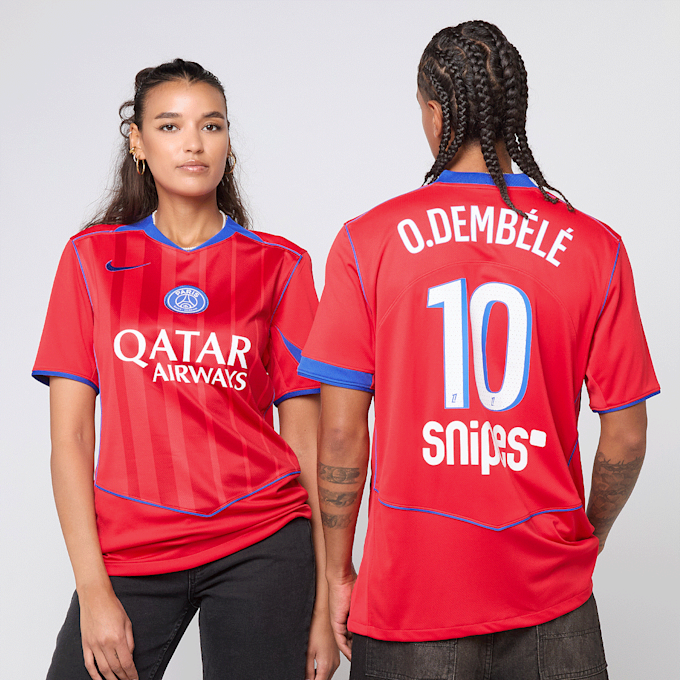 Flocage officiel PSG Europe third 2023/24 N°10 Dembélé (orange