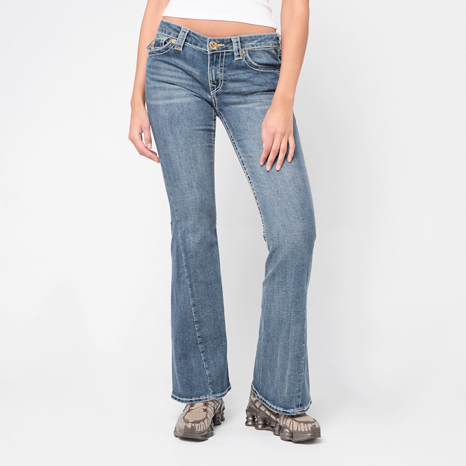 True Religion Joey Low Rise Flare Flap bleu 98763 1