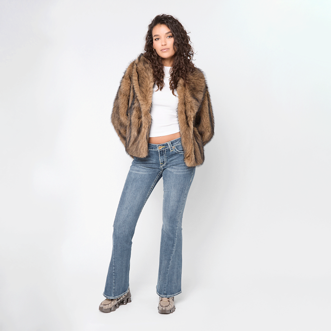 True Religion Joey Low Rise Flare Flap bleu 98763 5