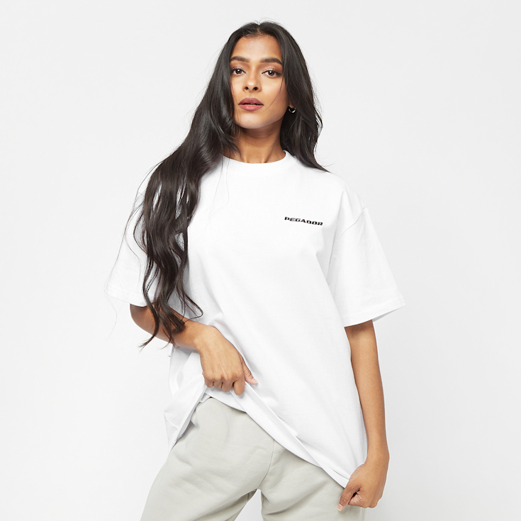 Pegador Beverly Logo Oversized Tee wit (PGDR-1277-004)