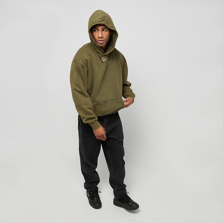 Small Signature Oversize Heavy Sweat Washed Hoodie