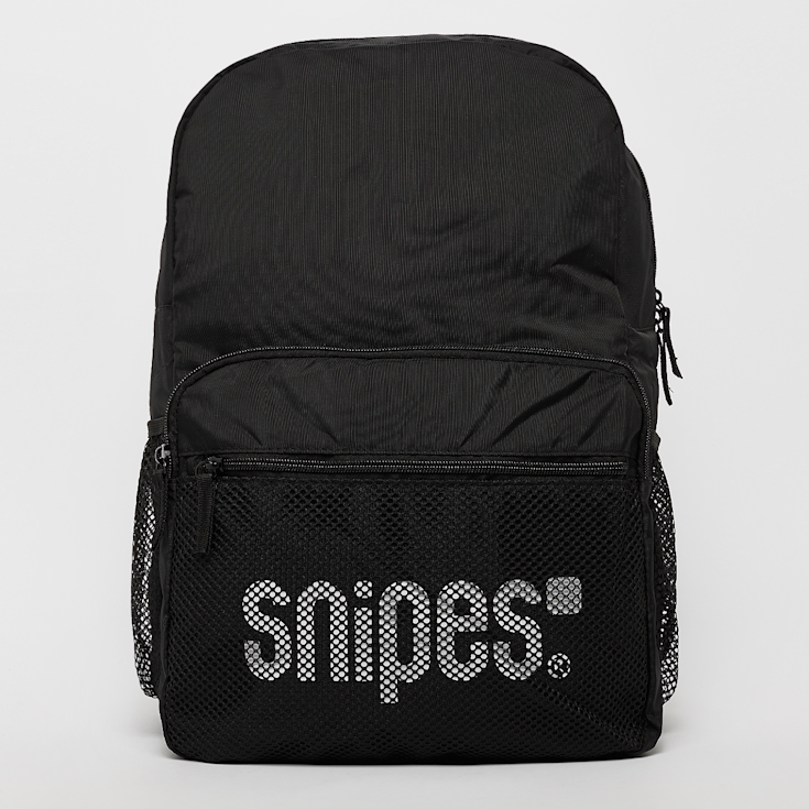 SNIPES Medium Basic Logo Mesh Pocket Backpack schwarz (SA242-001-1)