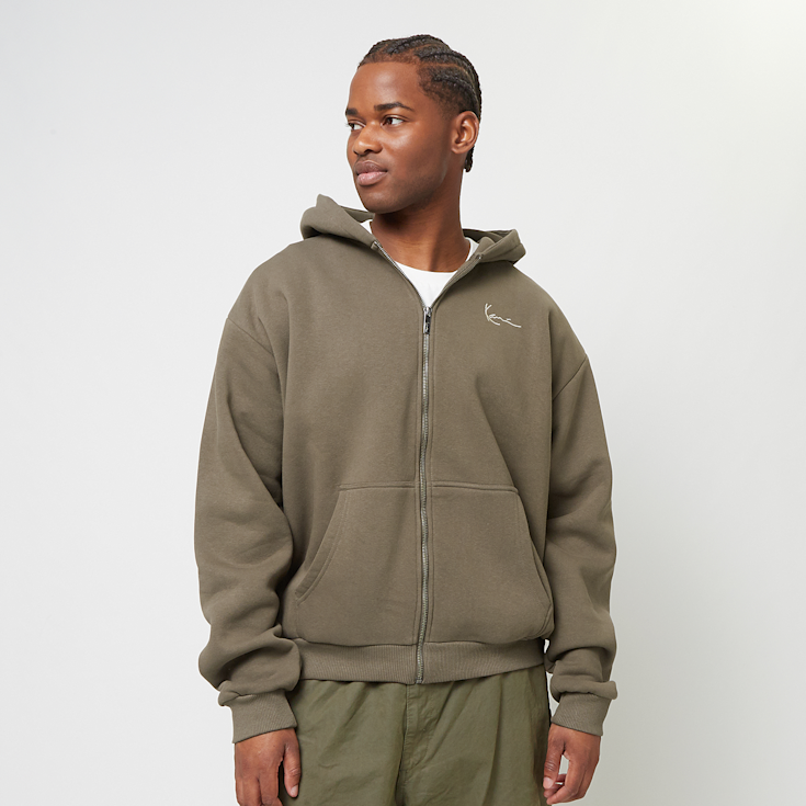 Zip Hoodie Braun Karl Kani Small Signature Essential OS Ziphoodie