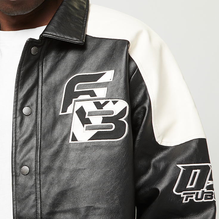FUBU Corporate Leather Jacket zwart (FM243-001-1)
