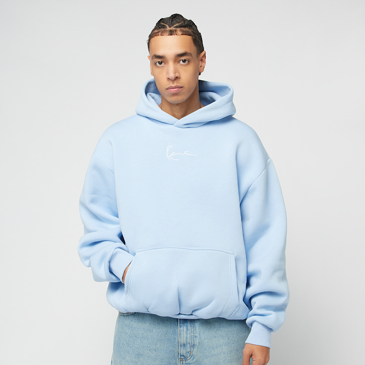 KARL KANI◆Signature Logo Pinstripe Oversized Hoodie [Blue] Karl Kani Signature Logo Pinstripe Oversized Hoodie bleu