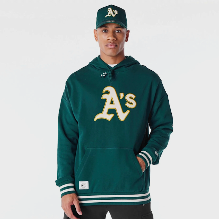 MLB RIB INFILL OS HOODIE oakland athletics dkgltc