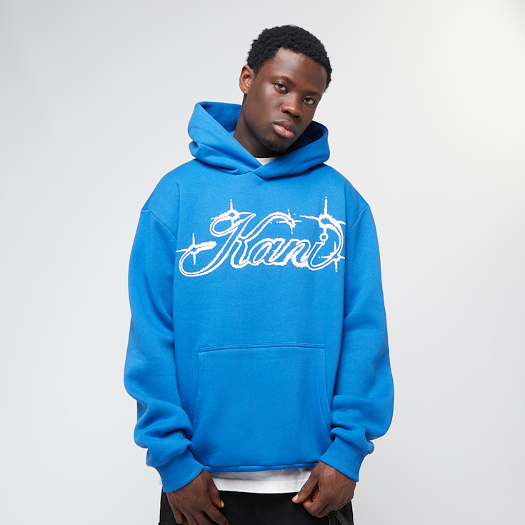 Karl Kani WOVEN SIGNATURE KANI ICY SPRAY HOODIE blue azul (KM244