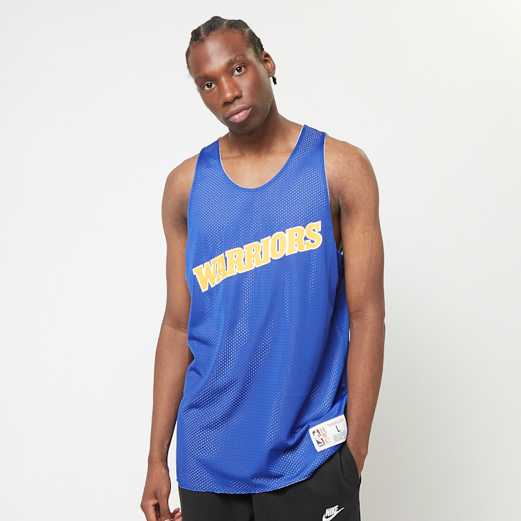 Mitchell Ness NBA Reversible Mesh Tank Vintage Logo Golden