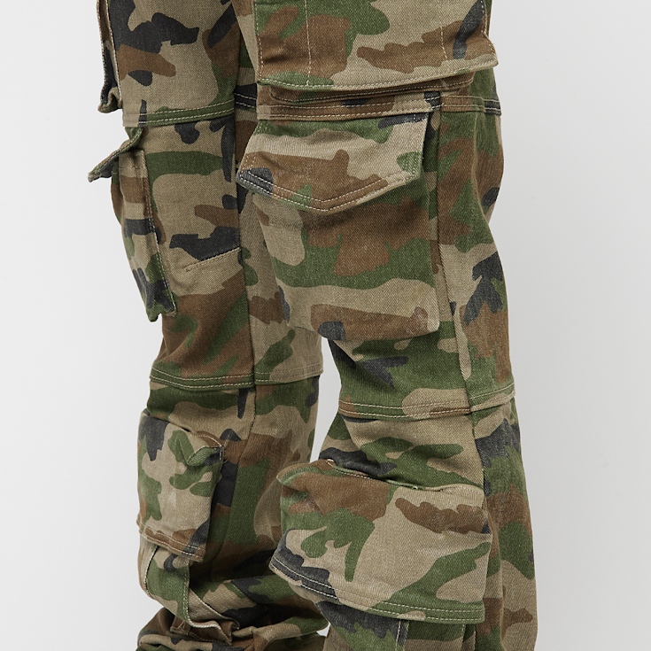 PANTALONES VERDE CAMUFLAJE MULTIBOLSILLOS