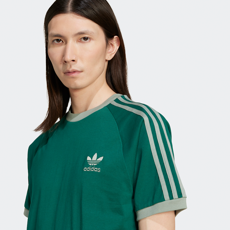 Adidas Originals Adidas T Shirt Stripes Herren GrÃ¼n Adidas Retro