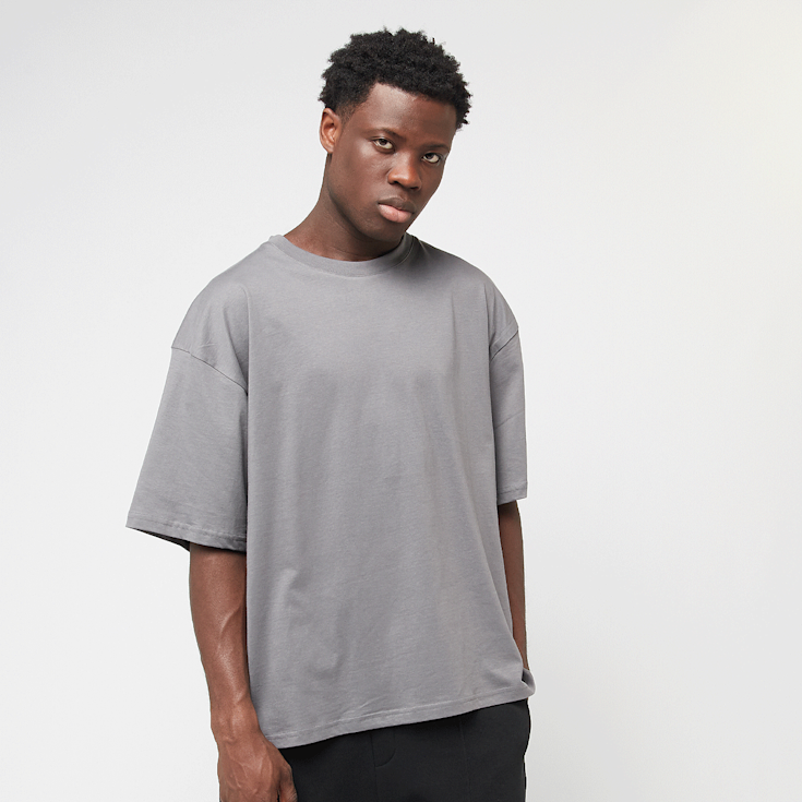 【U LAN】Earty Overfit Pig Short Sleeve Tee Decibel Cropped Boxy Tee szary (DCM251-001-1)