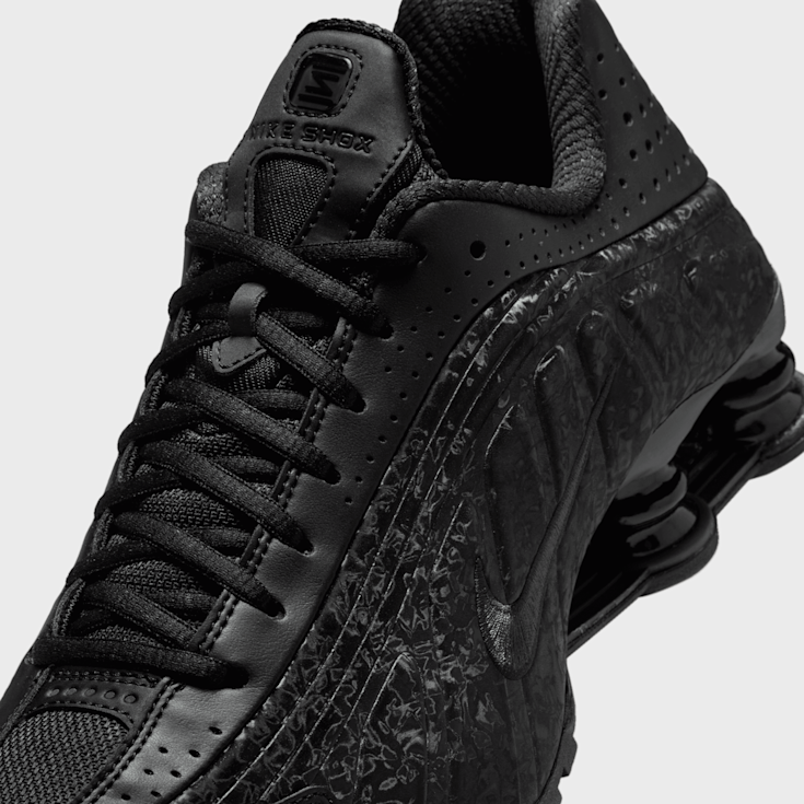 Nike Shox R4 ブラック Buty damskie Nike Shox R4 Black/ Black-Black-Max Orange