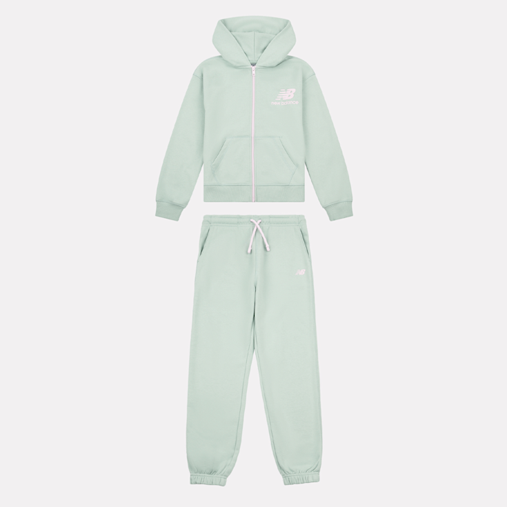 Set Stacked Logo French Terry Zip Hoodie and Jogger