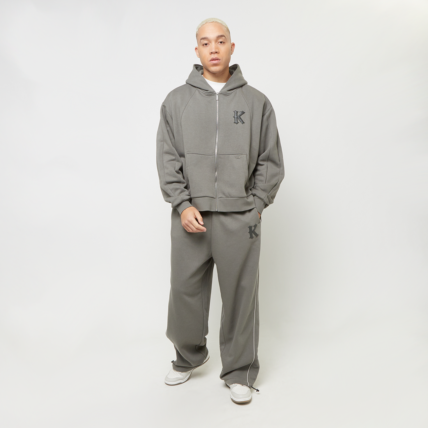 Karl Kani Boxy Full Zip Hoodie grijs kaufen | SNIPES