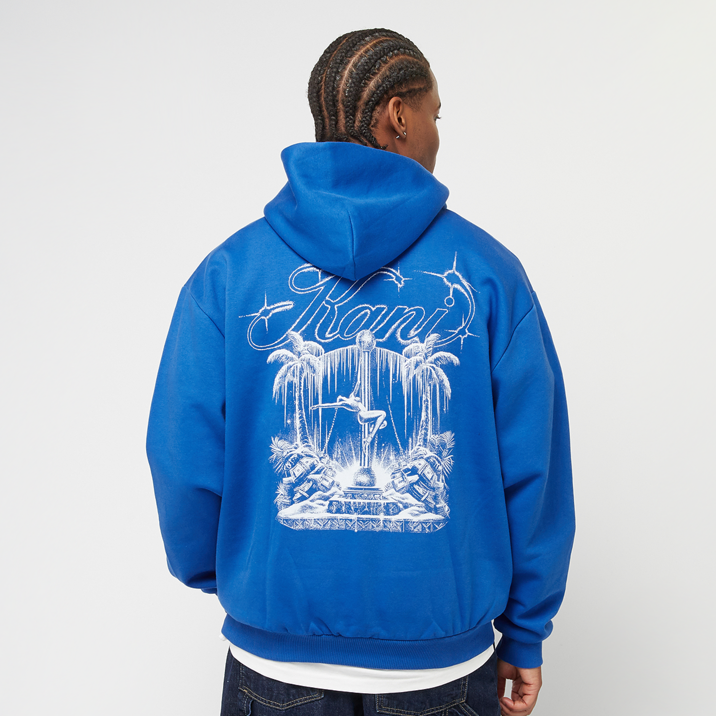 Karl Kani フーディー Icy Dancer Karl Kani Icy Dancer Backprint Hoodie blau (KM244-025-2)