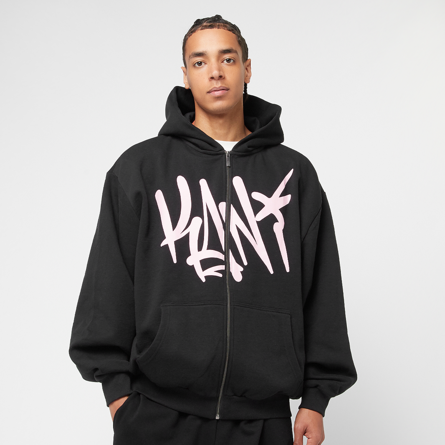 Karl Kani Woven Signature Kani Oversized Zip Hoodie schwarz