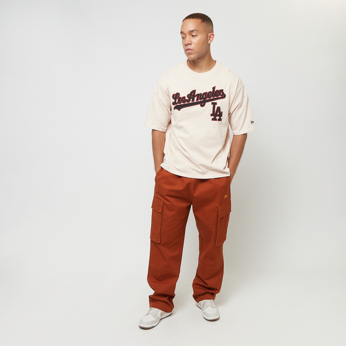 New Era LA Dodgers MLB Rib Infill Oversized T-Shirt bijela