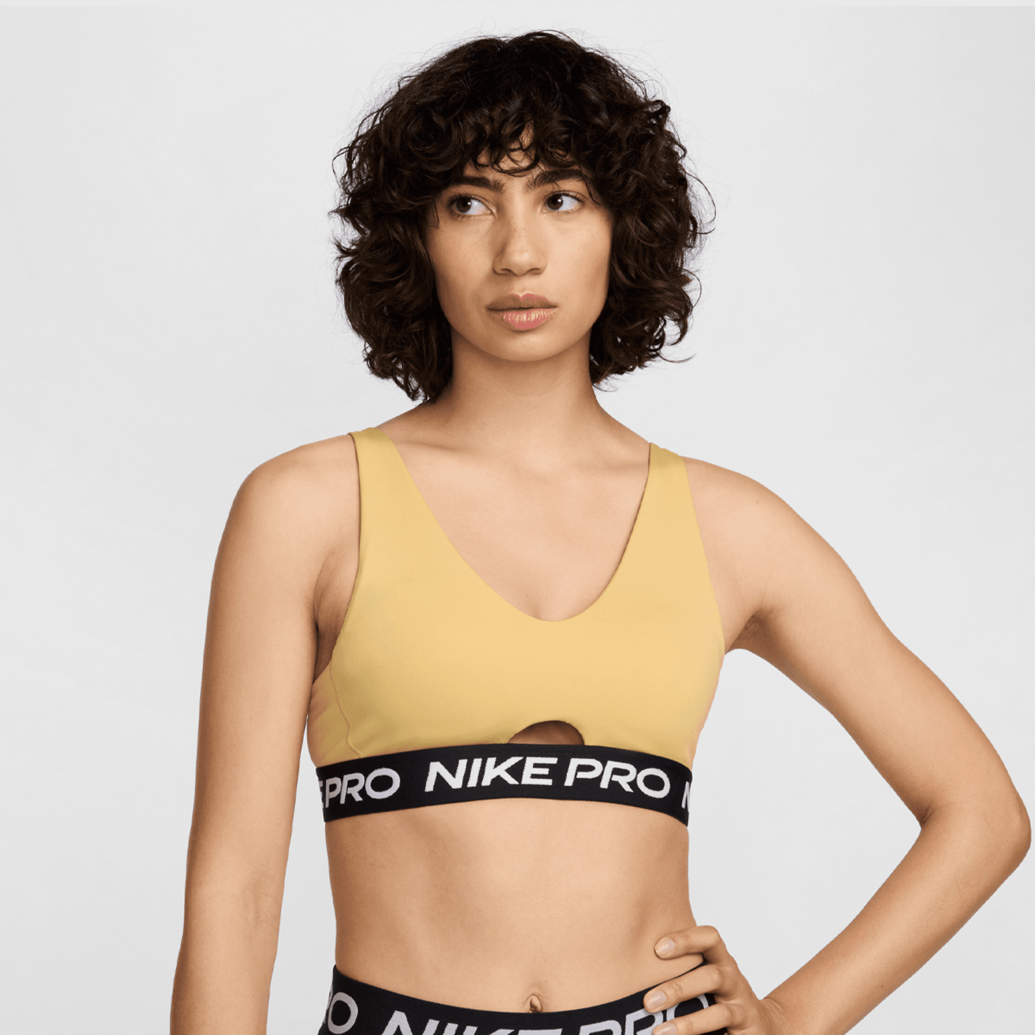 Sport Nike Brassiere Nike Jaune Nike Pro Indy Plunge Bra