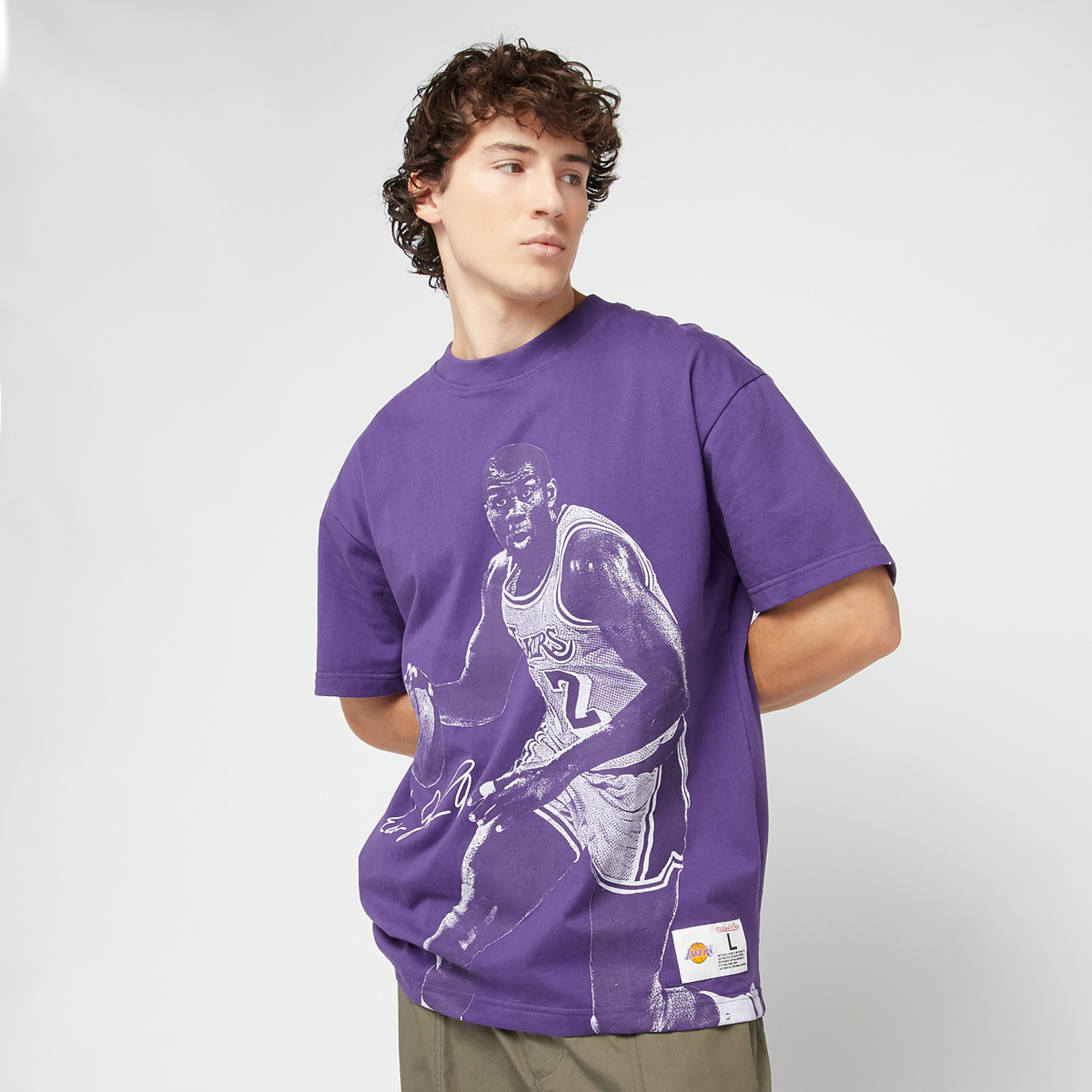Purple Camiseta Magic Johnson Mitchell Ness NBA LA Lakers Ultimate