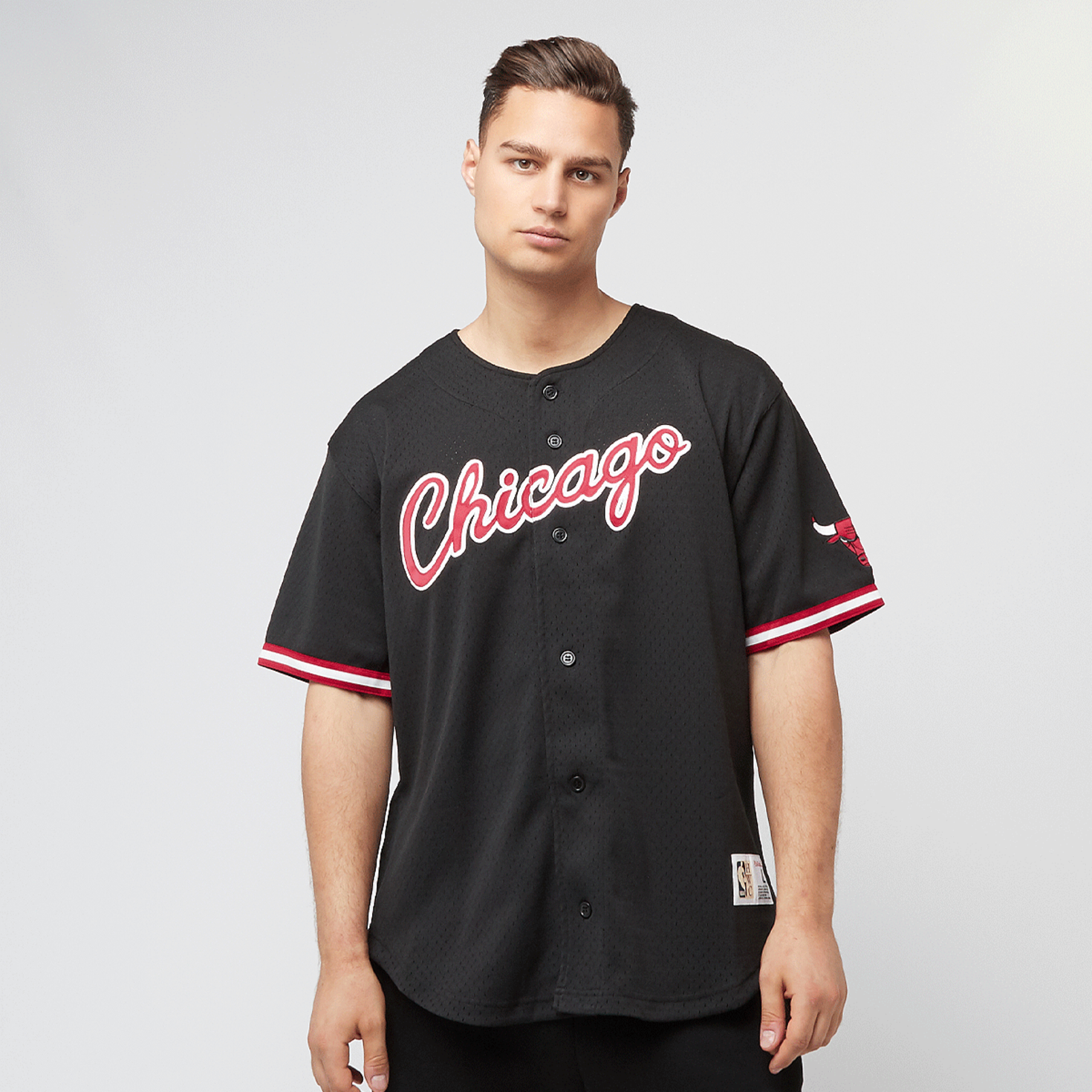 Mitchell Ness NBA On the Clock Mesh Button Front Vintage Logo