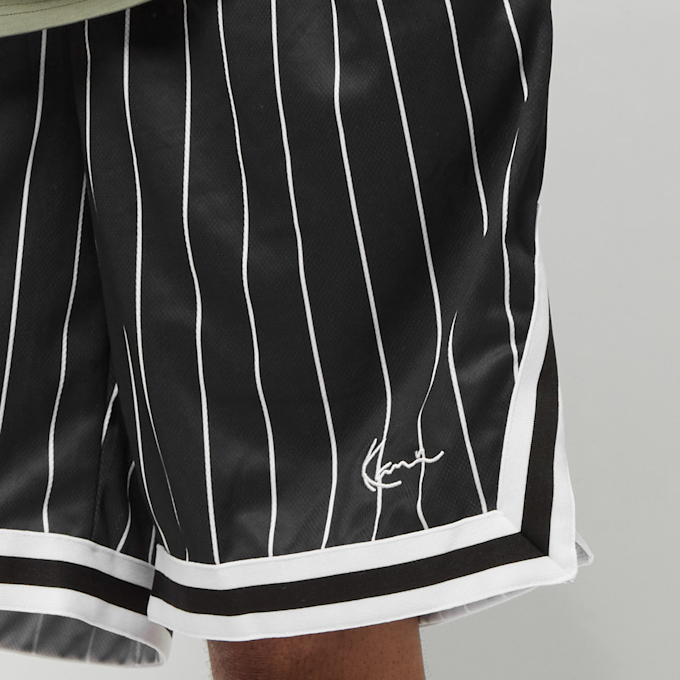 Karl Kani Small Signature Pinstripe Mesh Shorts zwart 9769 3