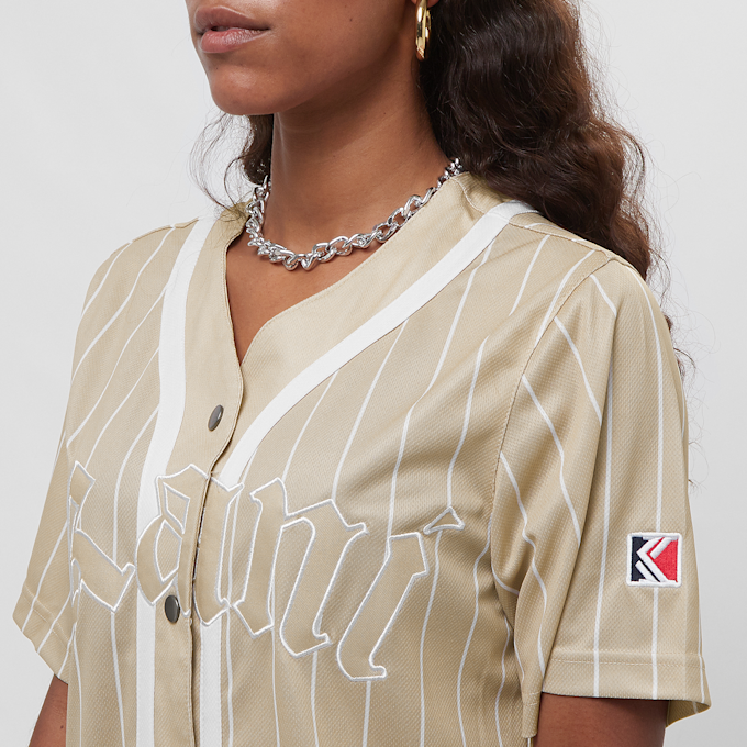 Karl Kani Woven Signature Old English Baseball Dress beige 22746 3