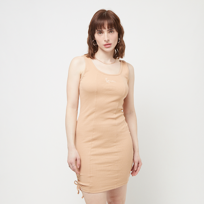 Karl Kani Small Signature Gathering Rib Dress beige 23035 1