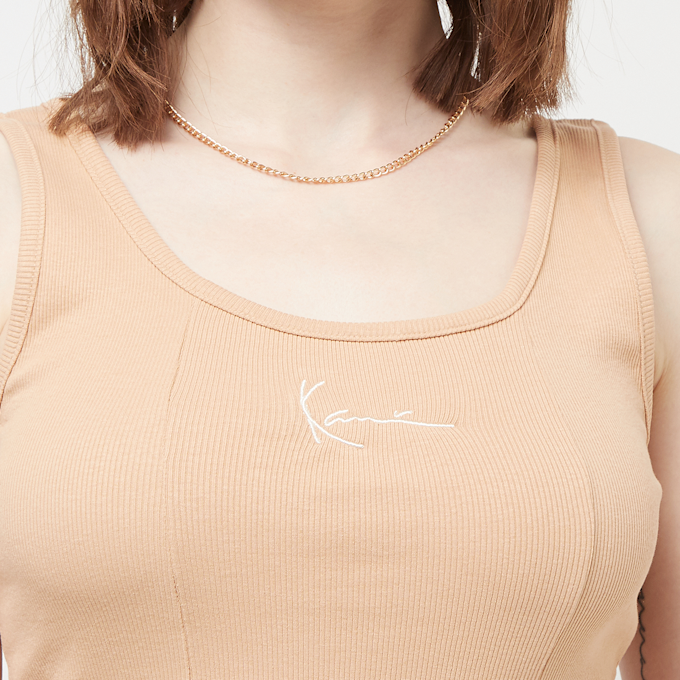 Karl Kani Small Signature Gathering Rib Dress beige 23035 3