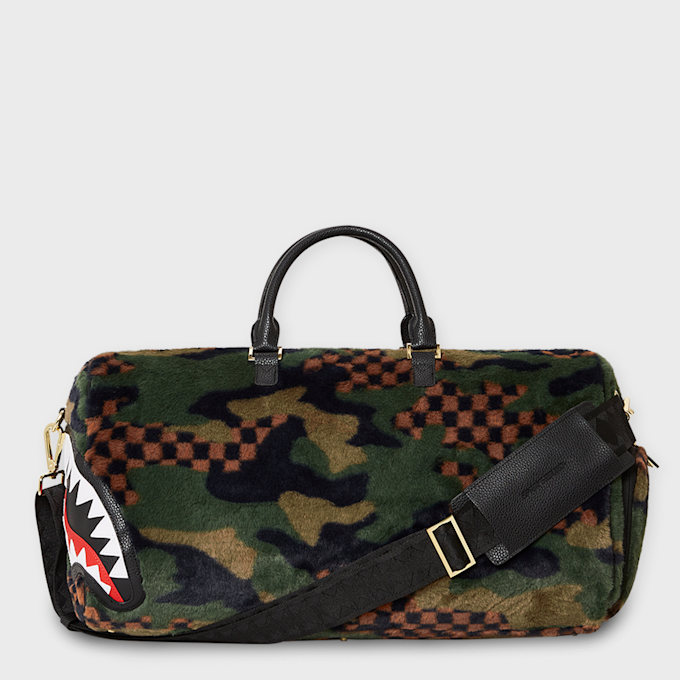 SPRAYGROUND Green 3am Fur Duffel camouflage 29445 1