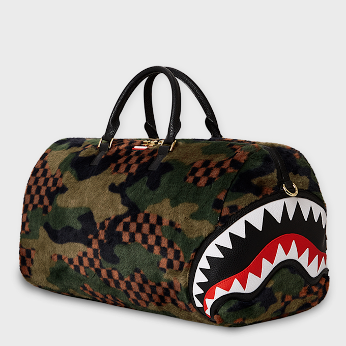 SPRAYGROUND Green 3am Fur Duffel camouflage 29445 2