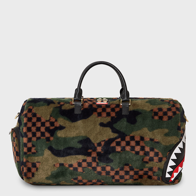SPRAYGROUND Green 3am Fur Duffel camouflage 29445 3