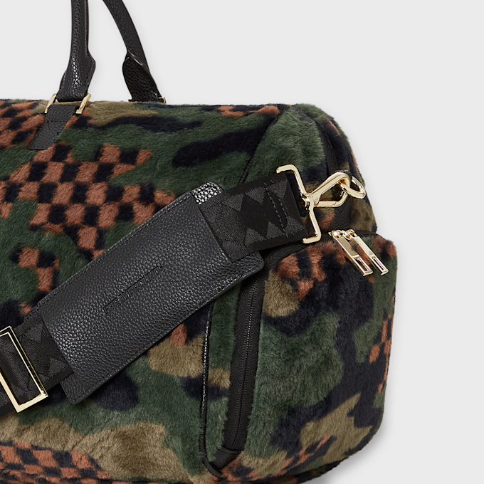 SPRAYGROUND Green 3am Fur Duffel camouflage 29445 6