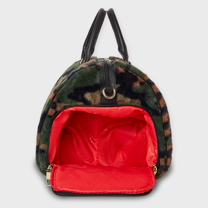 SPRAYGROUND Green 3am Fur Duffel camouflage 29445 9