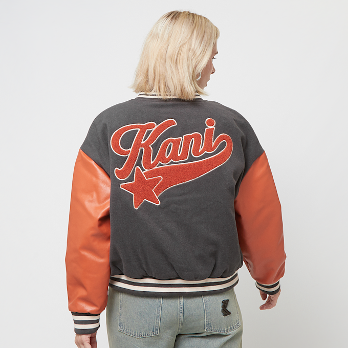 Karl Kani Retro Patch Star Logo Oversized College Jacket grijs 31384 1