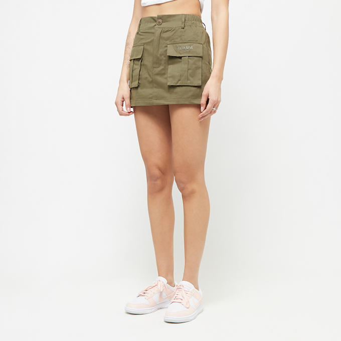 Sixth June Utility Cotton Twill Mini Skirt groen 31804 1
