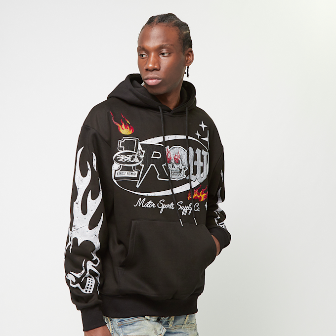 First Row Racing Hoodie W/Rhinestone zwart 29586 1