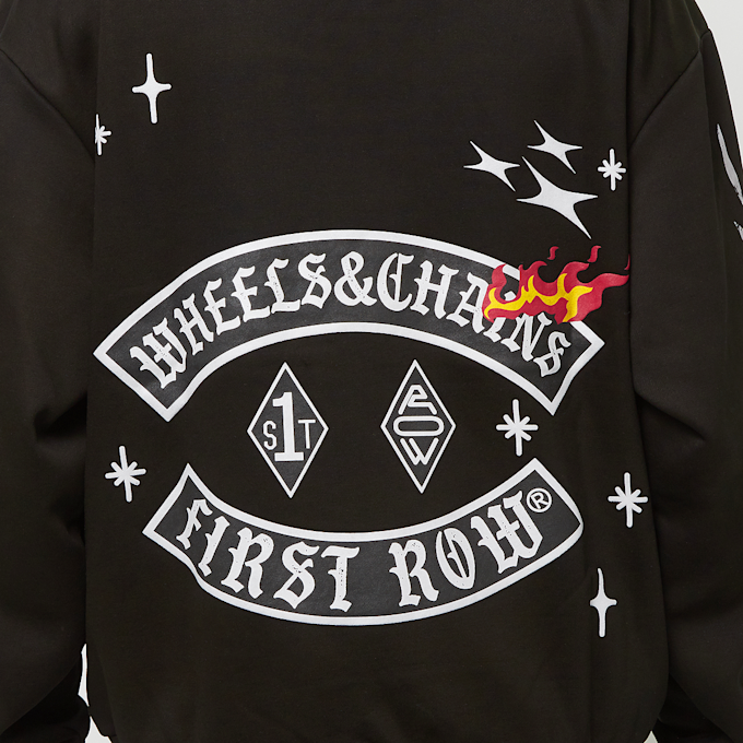First Row Racing Hoodie W/Rhinestone zwart 29586 5