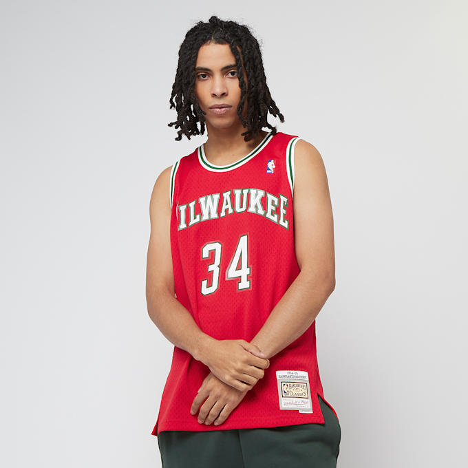 Mitchell & Ness Giannis Antetokounmpo NBA Milwaukee Bucks 2014/15 Swingman Jersey rot 33111 1