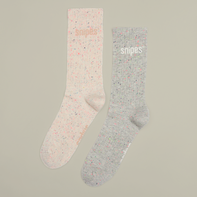 SNIPES 2 PACK - Basic Logo Confetti Crew Socks multicolor 33182 1