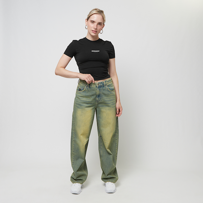 Sixth June Sheathing Short Sleeve Crop Top zwart 33426 4