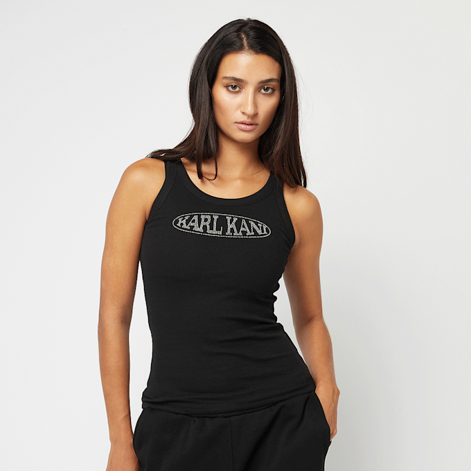 Karl Kani Woven Signature Rhinestone Rib Tank nero 45130 1