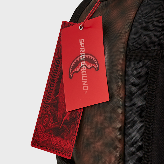 Sprayground Shark In Paris Duffle Checkered Travel Bag SharkMouth Brown Monogram