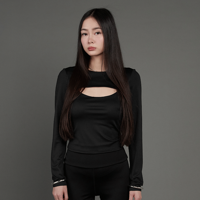 SNIPES S Cube Cut Out Longsleeve nero 45598 1