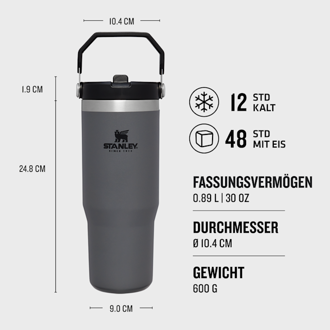 Stanley The IceFlow Flip Straw Tumbler | 0,9L zwart 46161 4